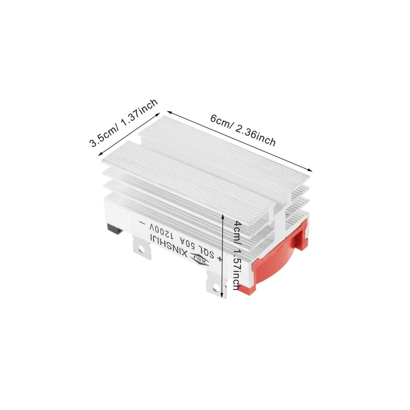 2Pcs Bridge Rectifier,Diode Bridge Rectifier, 3-Phase Bridge Rectifier,1200V 50A, for Conversion of an Alternating Current Input Into A Direct Current Output