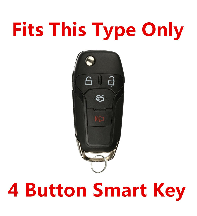 Rpkey Silicone Keyless Entry Remote Control Key Fob Cover Case protector Replacement Fit For 2013 2014 2015 2016 Ford Fusion N5F-A08TAA 164-R7986 3248-A08TAA