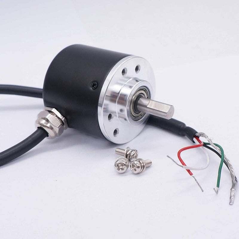 Taiss/AB 2 Phase Incremental Rotary Encoder 360P/R DC 5-24v Wide Voltage Power Supply 6mm Shaft 360P/R
