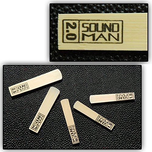 Soundman® reeds for German clarinet leaves, clarinet reeds, wooden reeds, German cut, German system, German grip system, 10 pieces (2.0) 2,0