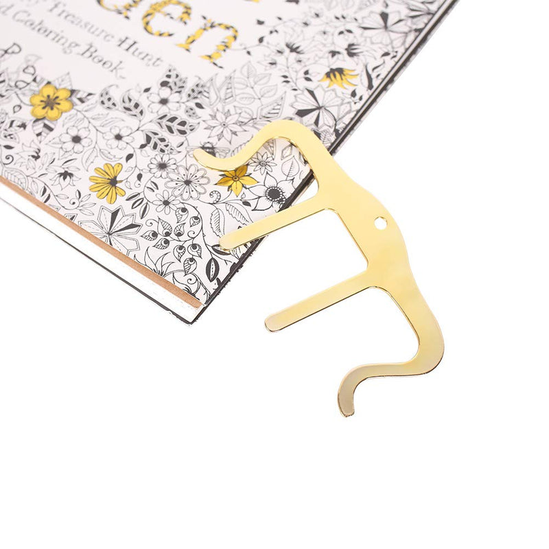 Denpetec Music Score Clip Music Page Holder Music Book Holders Music Book Clip Musical Instrument Accessories for Sheet Music Stands Piano Book Reading Gold