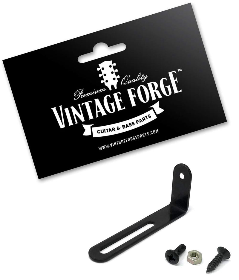 Vintage Forge Black Pickguard Mounting Bracket for Gibson Epiphone Les Paul Electric Guitar with Screws LPB20-BLK