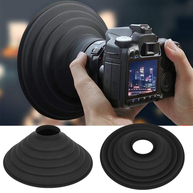 Mugast Camera Lens Hood,Portable Silicone Sun Shade,Professional Replacement Lens Hood Shade Reducing Glare for SLR Camera