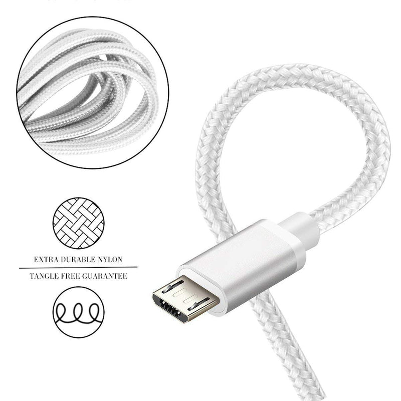 Android Charger Micro USB Cable 2Pack 6FT Fast Charging Cord for Samsung Galaxy S6/S7 Edge, J3/J7 Star Prime Crown, Note 4/5, LG G4 K40 K30 K20 Stylo 3, Moto, Xbox, PS4, Kindle Fire Tablets and Phones