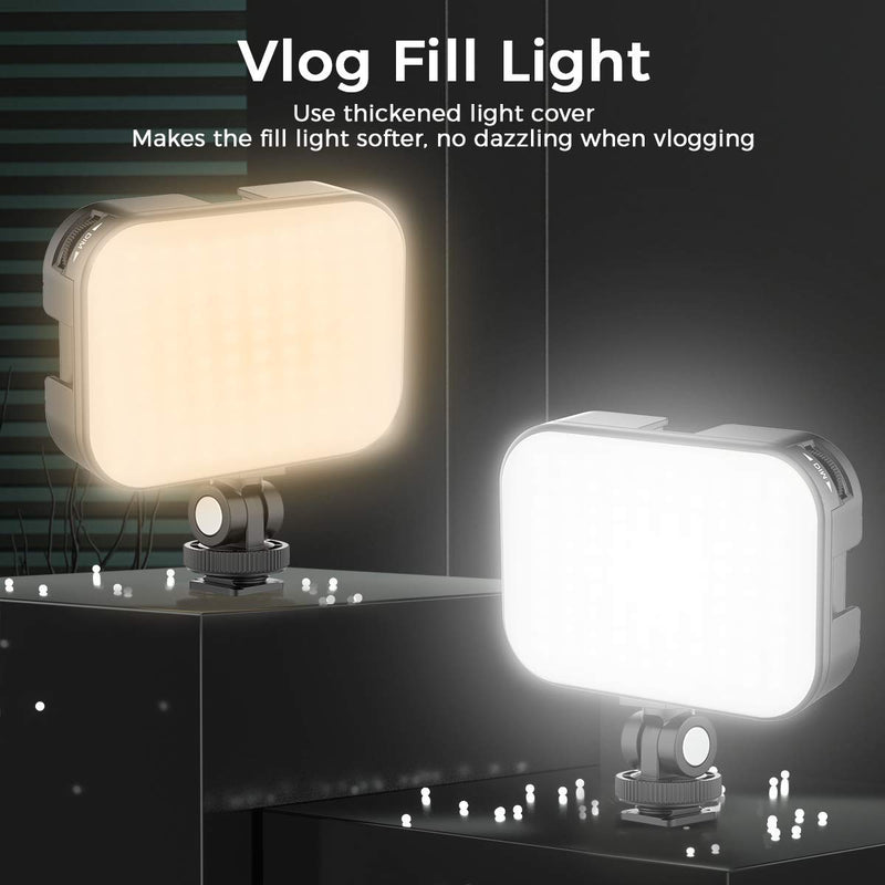 VIJIM VL100C Bi-Color LED Video Light on Camera,Mini Rechargeable 2000mAh LED Camera Lights,CRI95+ Dimmable 2500-6500K Ultra Bright Photo and Video Lighting,LED Fill Lamp… 1 piece