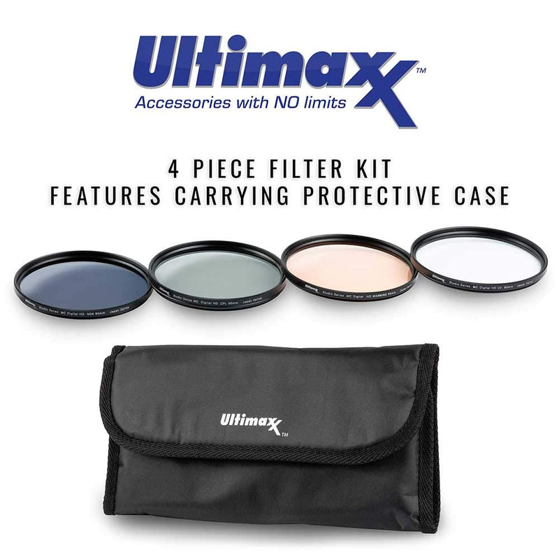 [AUSTRALIA] - 95MM Ultimaxx Professional Four Piece HD DigitalFilter Kit (UV, CPL, ND9, Warming Filters) for Camera Lens with 95MM Filter Thread and Protective Filter Pouch 