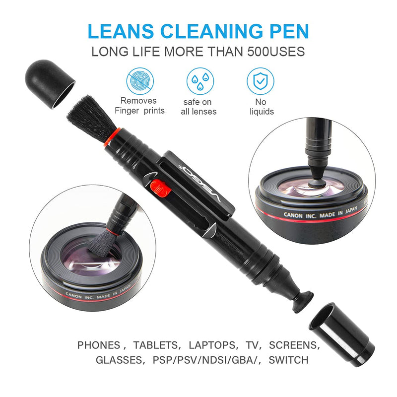 VSGO DKL-15D Professional Cleaning Kit for DSLR Cameras and Sensitive Electronics Bundle with 0.5oz VSGO Photo Lens and LCD Cleaner 3 Color for Option(Black, Blue, Red) (Black) Grey