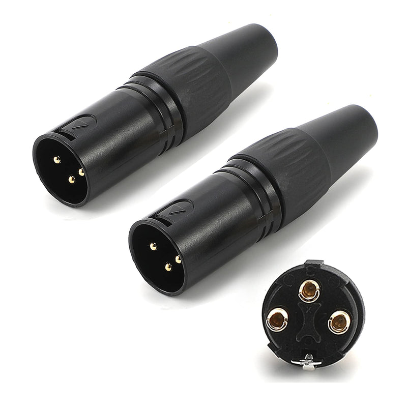 WJSTN-024 XLR to 1/4 TRS Stereo Adapter, 6.35mm Dual Channel to 3-pin XLR （Male）, XLR to 1/4 Stereo Balanced Microphone Stereo Unbalanced Audio Converter AdapterCable (1FT) 1FT