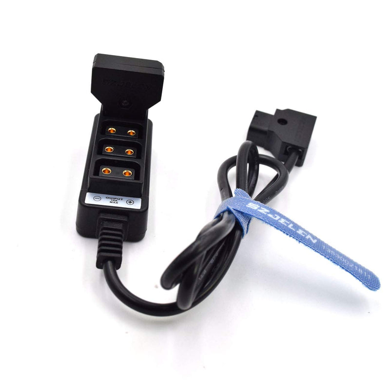 SZJELEN P tap to 4-Port D tap Female Hub Adapter Splitter Cable for Anton Bauer V-Mount Battery Ptap Splitter (Straight Cable) Straight cable
