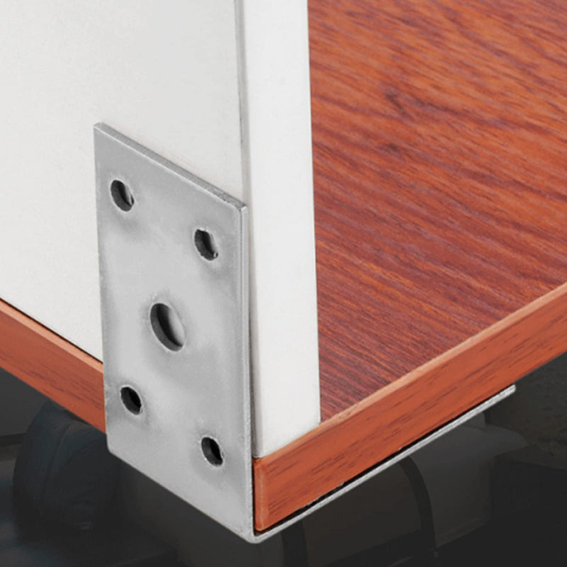 MroMax 6PCS Right Angle Bracket Corner Bracket 2.76" x 1.93" (L x W) Galvanized Angle Bracket Fastener Right Angle Bracket Suitable for Furniture Wooden Cabinet