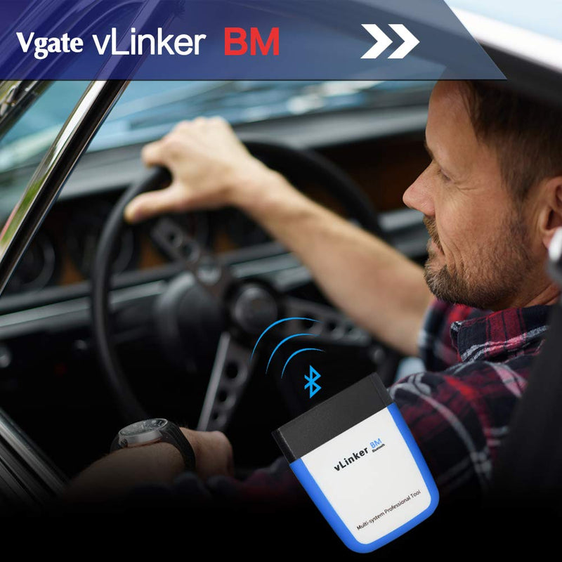 Vgate vLinker BM OBD2 Bluetooth Code Reader, OBDII Scan Tool for Android & Windows - Made for BimmerCode vLinker BM BT3.0