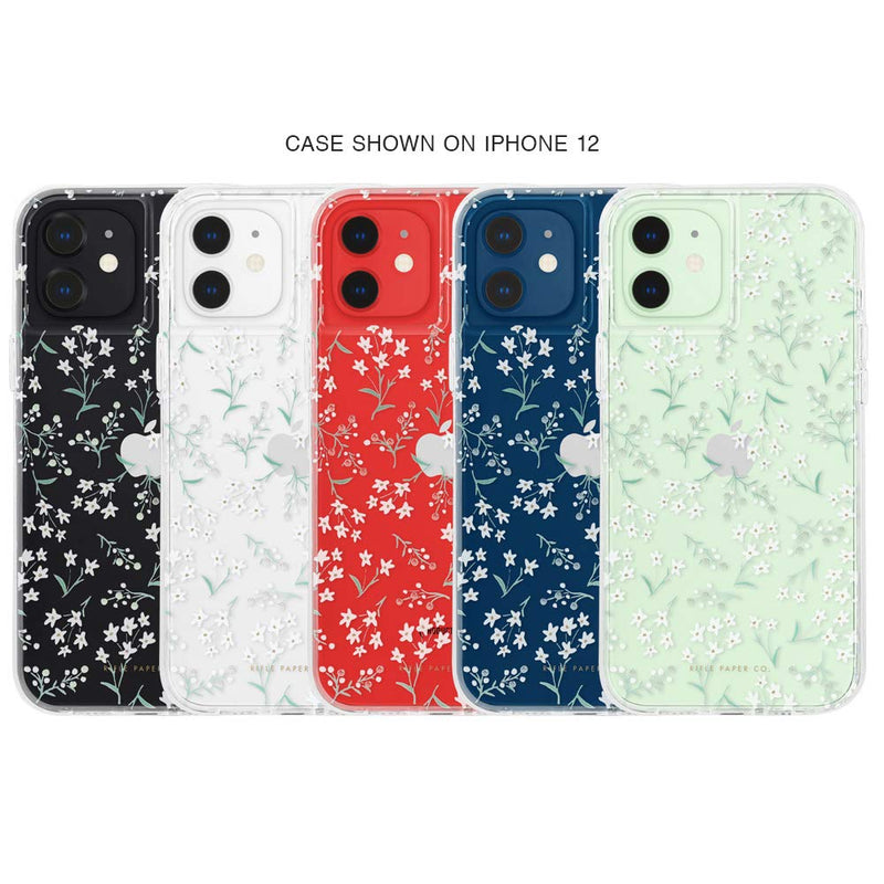 Rifle Paper Co - Case for iPhone 12 and iPhone 12 Pro (5G) - 10 ft Drop Protection - 6.1 Inch - Embellished Petite Fleurs iPhone 12 / iPhone 12 Pro