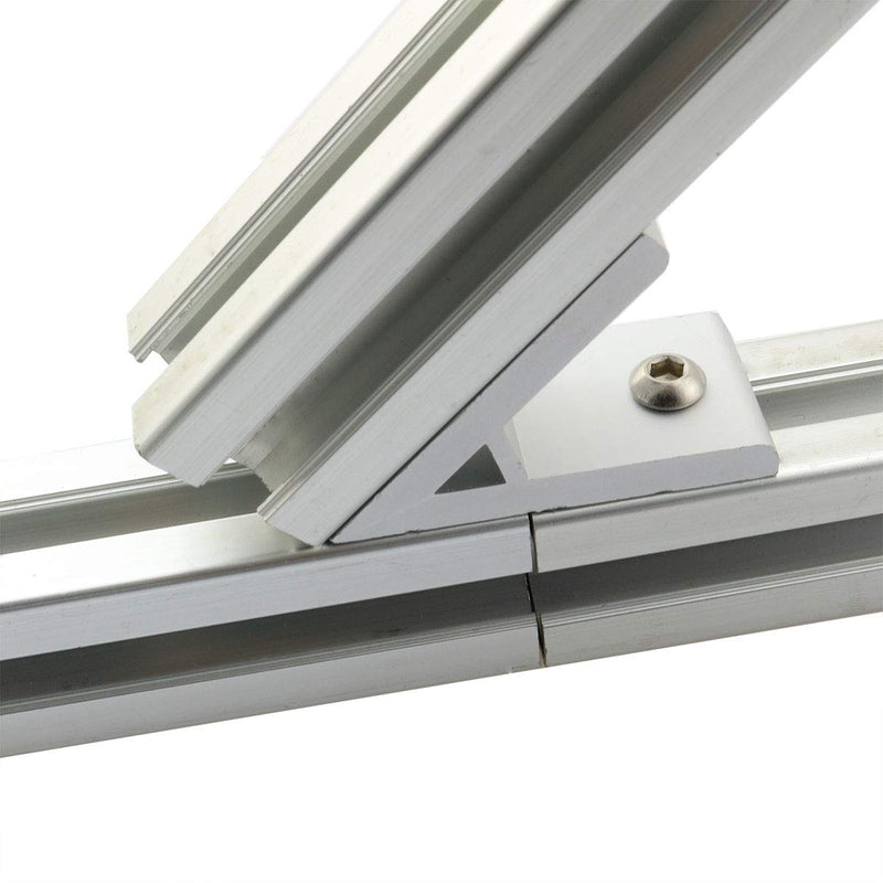 PZRT 2pcs 45 Degree Angle 3030 Aluminum Corner Brackets Profile Corner Joint Connectors Corner Braces with Mounting Screws and Nuts 3030 series