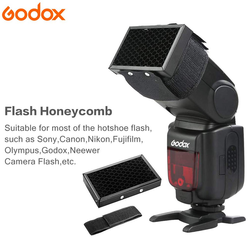 Flash Honeycomb Grid Spot Filter for Sony Canon Nikon Fujifilm Olympus Godox Neewer Camera Flash Speedlight Flash Gun (Universal Design)