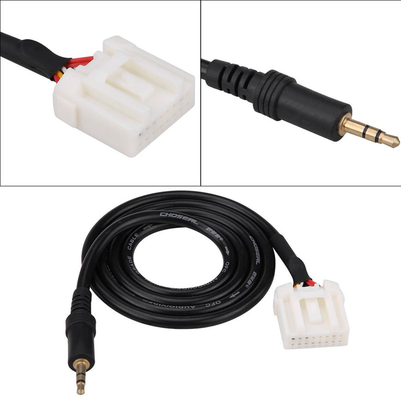 Car Interior accessories, Qiilu 3.5MM AUX Audio Input Radio MP3 Player Cellphone Input Adapter Cable for Mazda 3/6