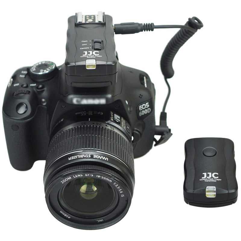 Wireless Flash Trigger JJC Remote Control Flash Trigger Kit for Nikon SB-910 SB-700 on Nikon D3300 D3200 D3100 D7500 D7200 D7100 D5600 D5500 D5300 D5200 D5100 D750 D610 D600,etc with Shutter Cable 1 Transmitter + 1 Receiver
