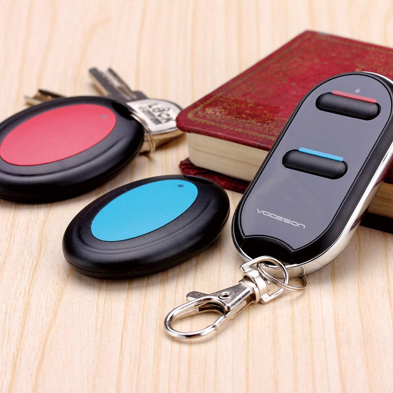 VODESON Wireless Key Finder RF Item Locator Item Tracker with Remote for Keys Keychain Wallet TV Remote Phone Luggage Pet Remote Beeper Tracking Device- No APP Required,Battery Included (2 Receivers) 2 Receivers