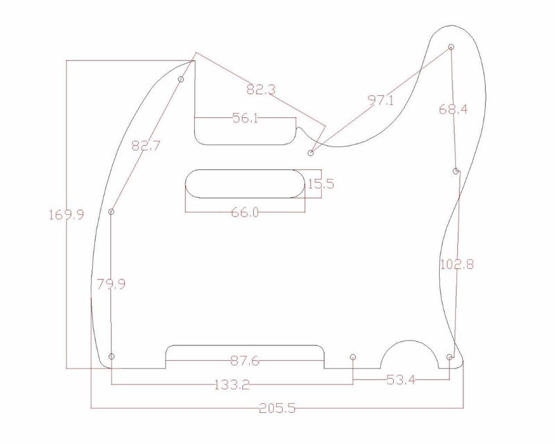 KAISH 8 Hole Floral Style Tele Maple Guitar Pickguard Wooden Scrach Plate for Fender Telecaster