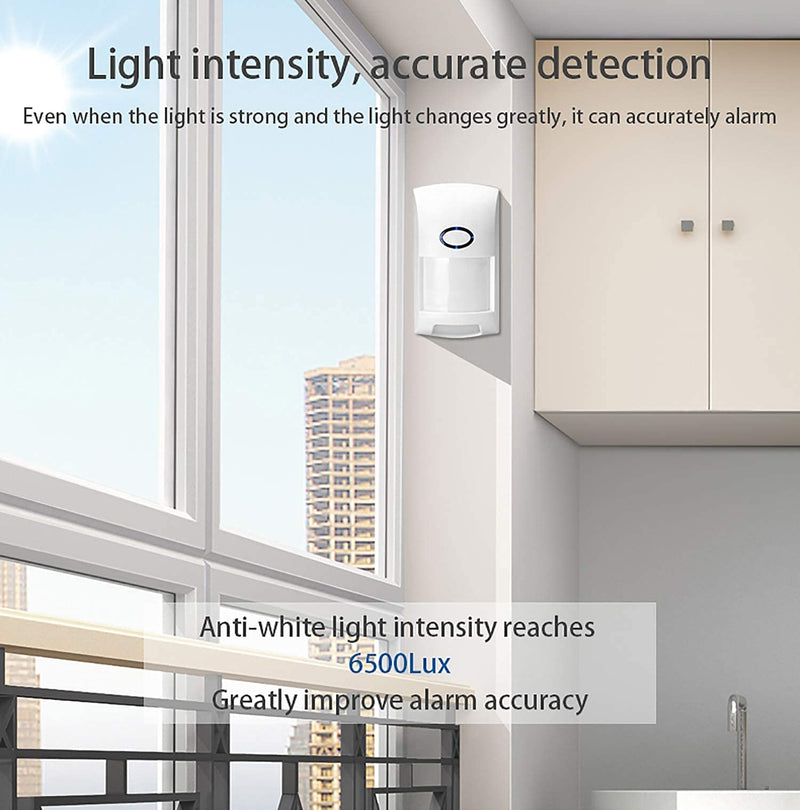 Wireless Smart Motion Sensor: PIR Motion Detector Alert, WiFi Infrared Home Security Alarm System, TUYA App Control, No Hub Required, Smart Home Sensor Motion for Home,Business