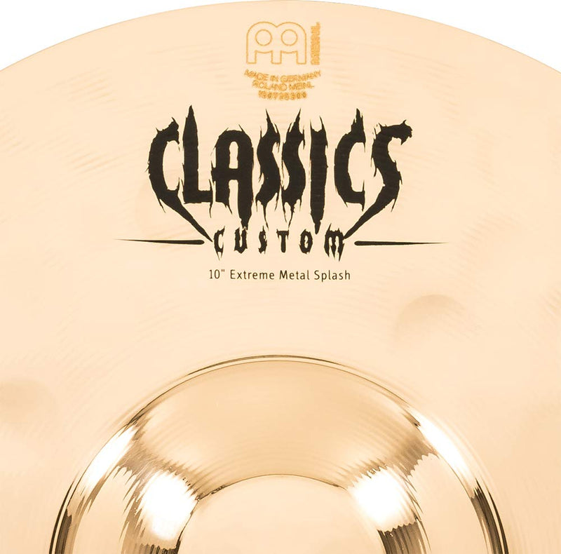 Meinl 10" Splash Cymbal - Classics Custom Extreme Metal - Made in Germany, 2-YEAR WARRANTY (CC10EMS-B)