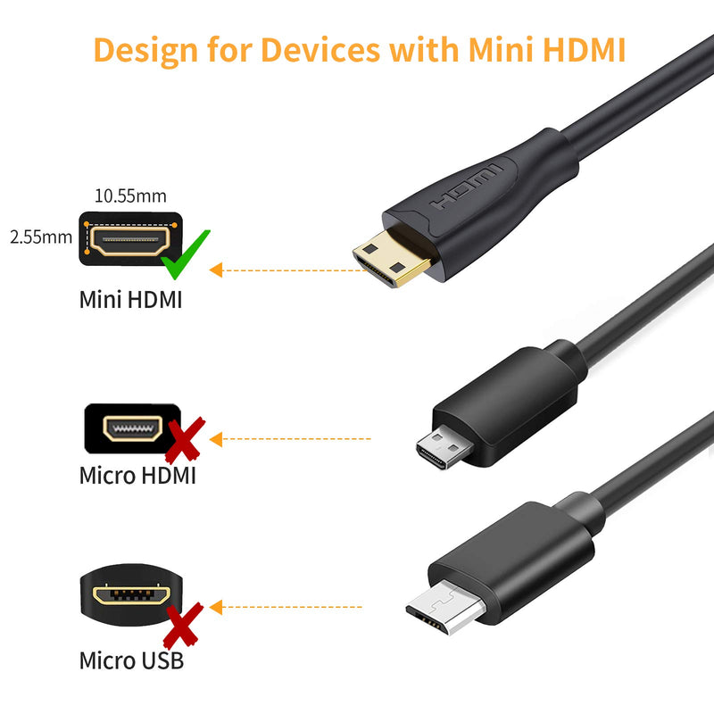 [AUSTRALIA] - Mini HDMI to HDMI Cable, CableCreation 0.5ft Mini-HDMI Male to HDMI Female Adapter, Support 4K 60Hz, 3D, for Camera, Camcorder, Graphics Card, Laptop,Tablet, HDTV,Projector, 0.5ft, Black 0.5 Feet mini HDMI Male to HDMI Female 