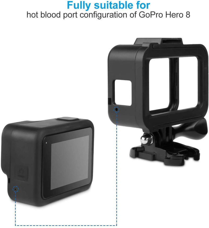 Mojosketch Plastic Standard Frame Mount for GoPro Hero 8 Black Protector Housing with Quick Release Buckle for Hero 8 Action Camera