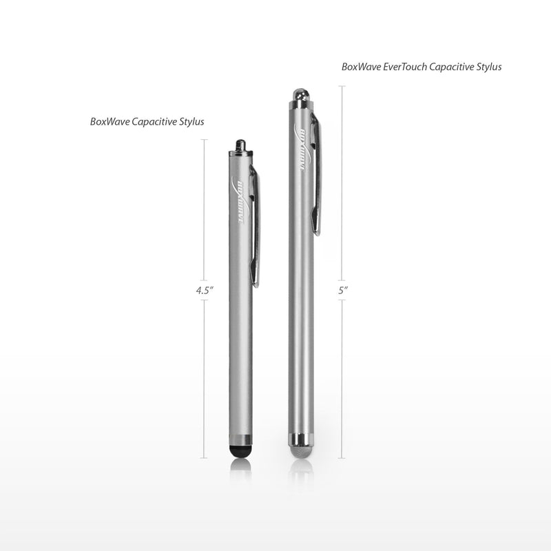 Stylus Pen for iPad (Stylus Pen by BoxWave) - EverTouch Capacitive Stylus, Fiber Tip Capacitive Stylus Pen for iPad, Apple iPad - Metallic Silver