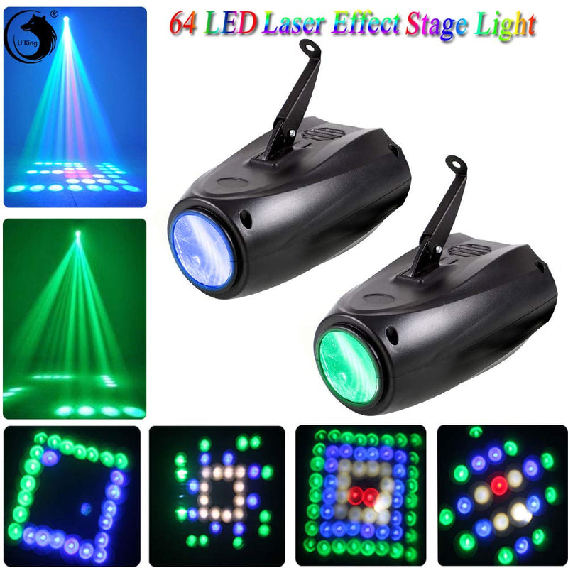 [AUSTRALIA] - U`King DJ Lighting Stage Lights 64 Pattern RGMW Strobe Light by Sound Activated Control Moonflower LED Projector for Wedding Disco Party Dance Club Music Show 