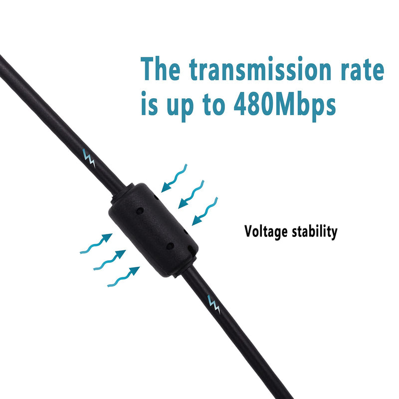 Replacement USB Cable Data Sync Transfer 8Pin Cord Compatible for Sony Digital Camera Cybershot Cyber-Shot DSCH200 DSCH300 DSCW370 DSCW800 DSCW830 DSC-H200 DSC-H300 DSC-W370 DSC-W800 DSC-W830 (1.5M) 1.5M