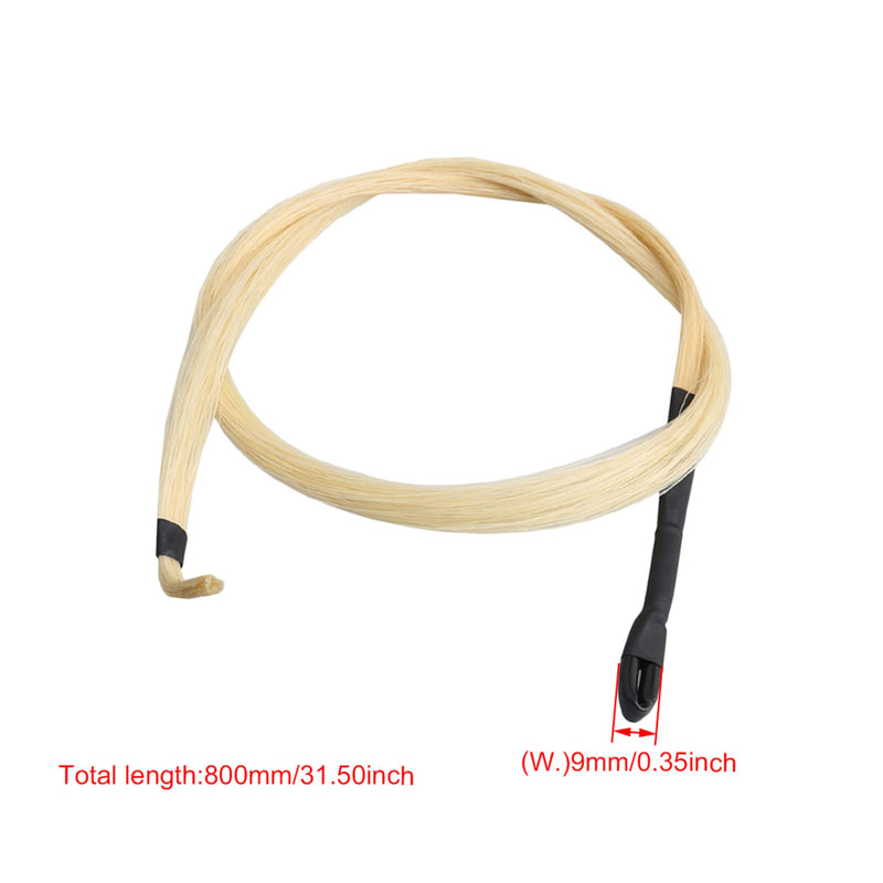 Yibuy 80cm Length White Horse Hair Erhu Bow String Hair fit for Any Size Bow