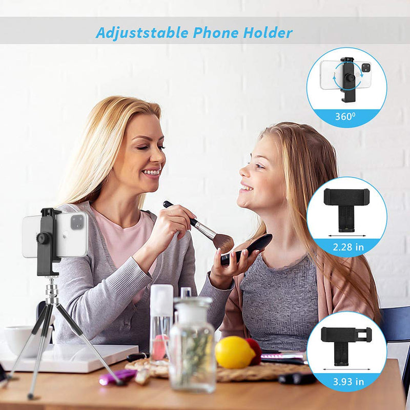 Tripod for Webcam, 9'' Extendable Portable Webcam Phone Tripod Stand with Phone Holder(2rd Generation,Double-Layer, Lightweight Tripod for Cellphone/Webcam/Gopro