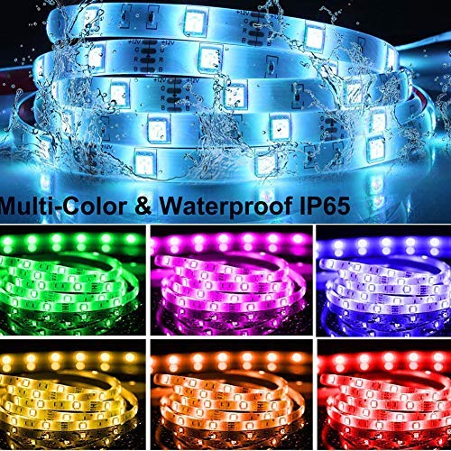 [AUSTRALIA] - Smart WiFi LED Strip Lights, VIVAYO LED Light Strip Compatible with Alexa, Google Home, 16.4 Feet 5050 RGB IP65 Waterproof, App Controlled Music Light Strip for Kitchen, TV, Home, Party 16.4 Ft 