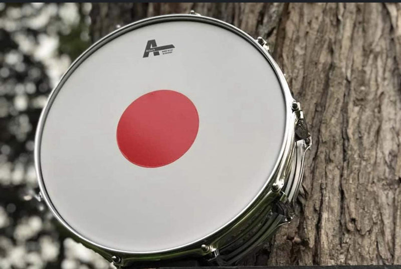 Attack Drumheads The Baron Snare Drum Head With Red Power Dot 14" Snare Head No overtone