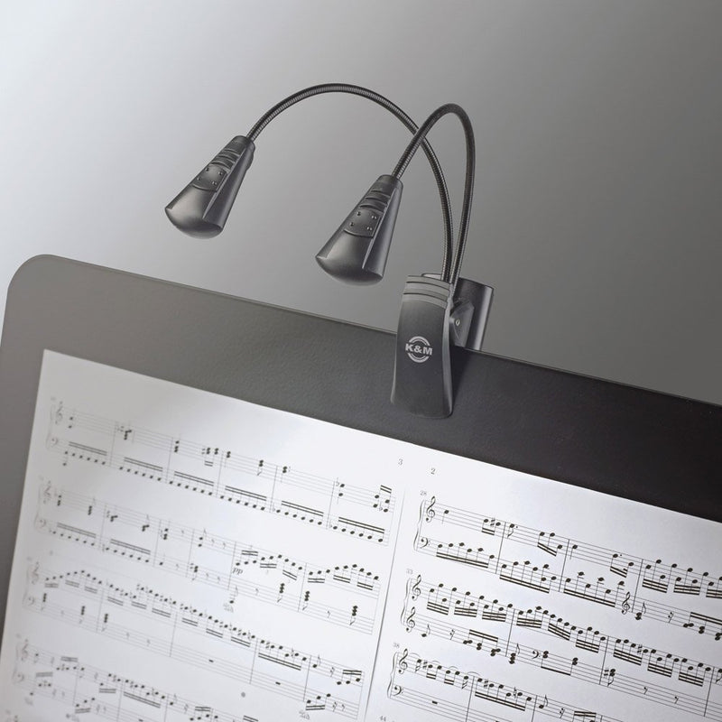 K & M 12243 Music Stand Light »Double LED FlexLight« (Black)