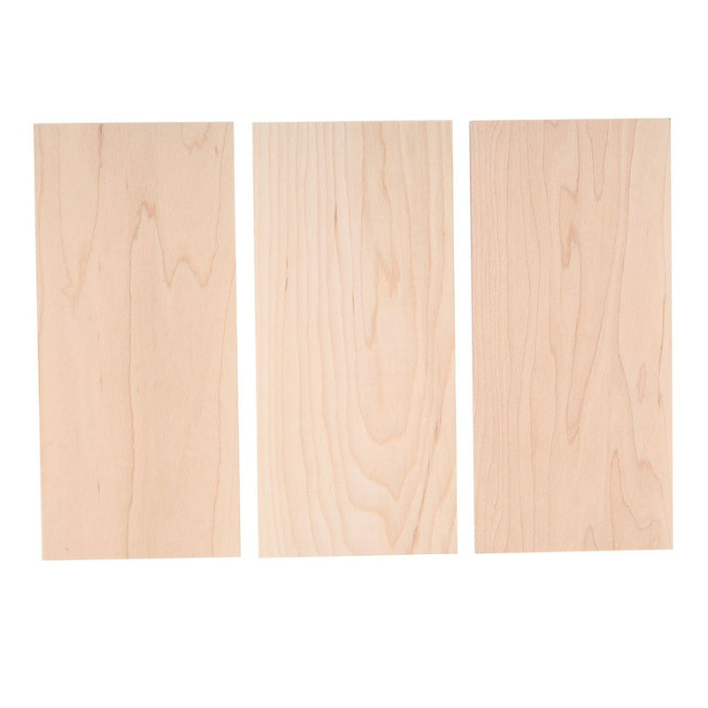 Guitar Veneer, 3Pcs Maple Wood Guitar Head Veneer Shell Sheet Headplate Replacement