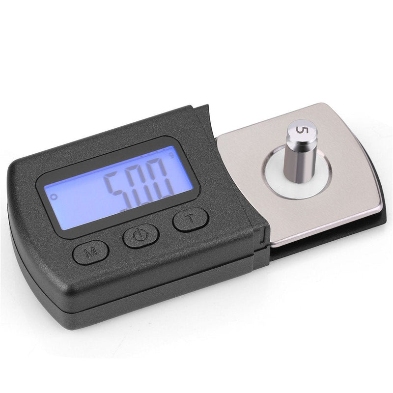 Pomya Turntable Stylus Force Gauge, LCD Digital Cartridge Stylus Tracking Force Gauge Scale Precise 0.01g with 5g Calibration Weight