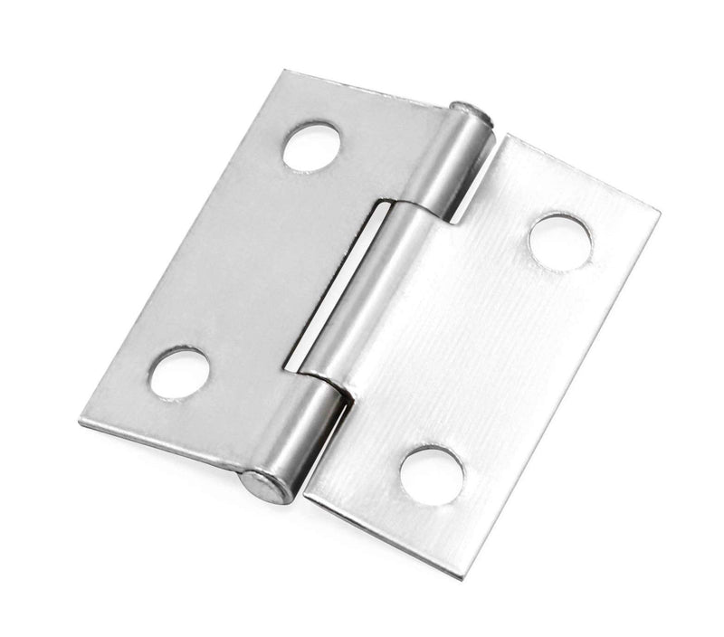 Mcredy 20pcs 1.5-Inch 304 Stainless Steel Square Corner Furniture Cabinet Door Folding Butt Hinge 20pcs,1.5"X1.2"