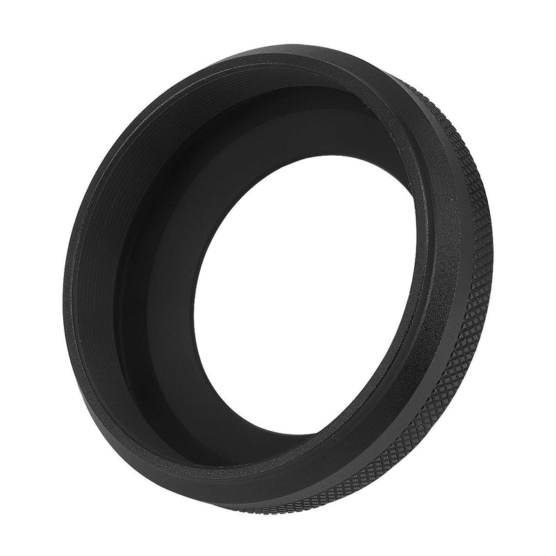 Haoge LH-X51B 2in1 All Metal Ultra-Thin Lens Hood with Adapter Ring Set for Fuji Fujifilm FinePix X100V Camera Accessories Black for X100V