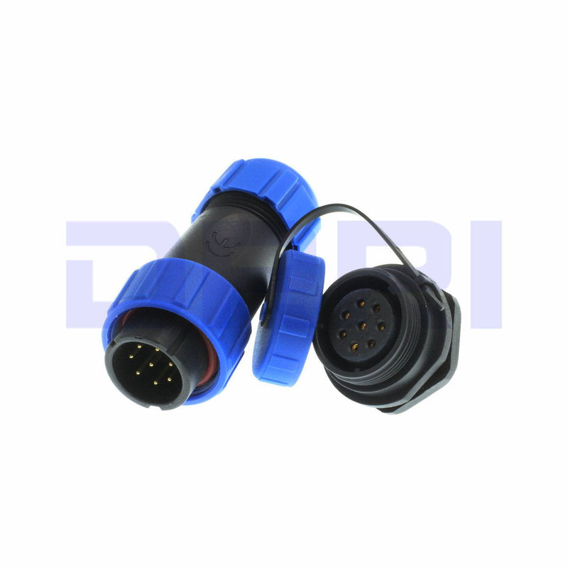 DRRI SP21 8 Pole Circular Waterproof Aviation Connector for LED Lighting Equipment (8Pole) 8Pin