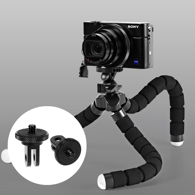 LUTER 2pcs Camera Mount Adapter, 1/4-20 Aluminum Alloy Camera Tripod Conversion Adapter for GoPro Hero 3/4/5/6 XiaoYi SJCAM DJI OSMO Action Cameras