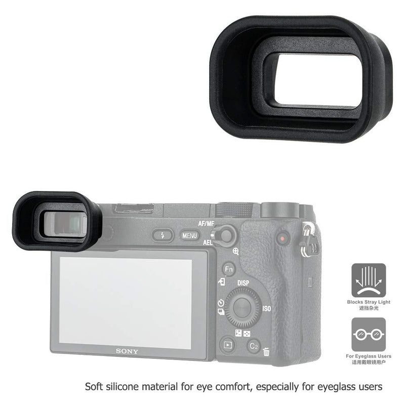 Kiwifotos Soft Long FDA-EP10 Viewfinder Eyecup Eye Cup Eyepiece for Sony A6000 A6100 A6300 Mirrorless Camera Sony FDA-EP10 Replacement