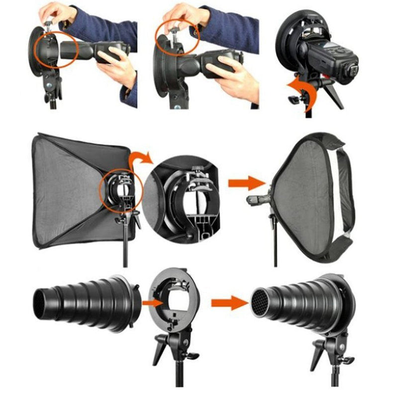 Godox S-type Bracket Bowens Mount Holder for Speedlite Flash Snoot Softbox Beauty Dish Reflector Umbrella