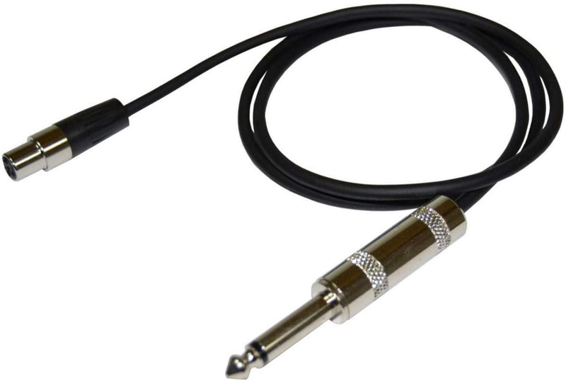 [AUSTRALIA] - HQRP 4-Pin Mini Connector (TA4F) to 1/4-Inch Connector Instrument Cable Compatible with Shure BLX/FP/SLX/ULX-S/UHF-R/Axient Wireless Systems 