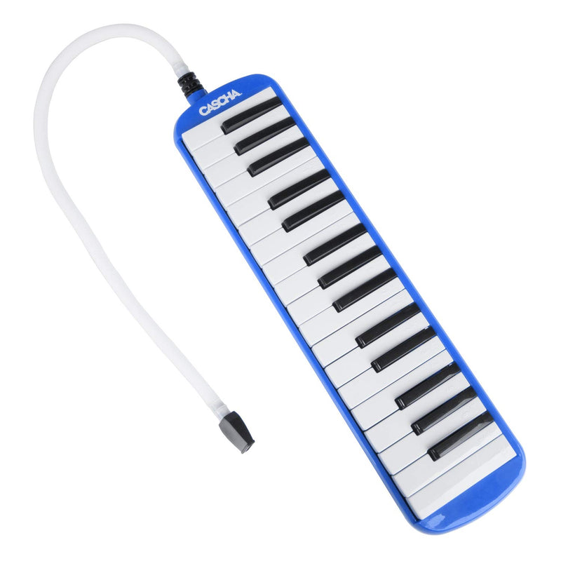 CASCHA Melodica with bag and mouthpiece, instrument for children and beginners, blue