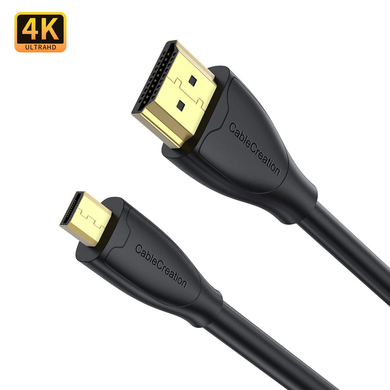 CableCreation 4K Micro HDMI to HDMI Cable Adapter, 4K 60Hz Ethernet 3D Audio Return, Compatible with GoPro Hero 8/7/6/5, Raspberry Pi 4, A6000, A6300, Nikon Camera, Lenovo Yoga 3 Pro, Yoga 710, 3ft 3 feet