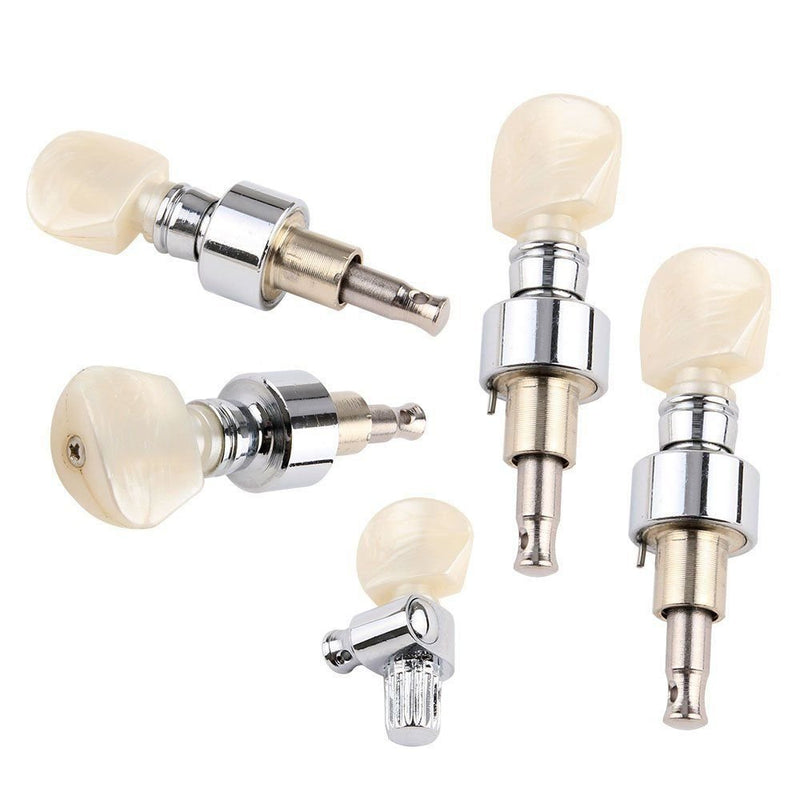 Head Tuner Tuning Peg Key Button + Bushing for Banjo Machine Parts (Pack of 5)