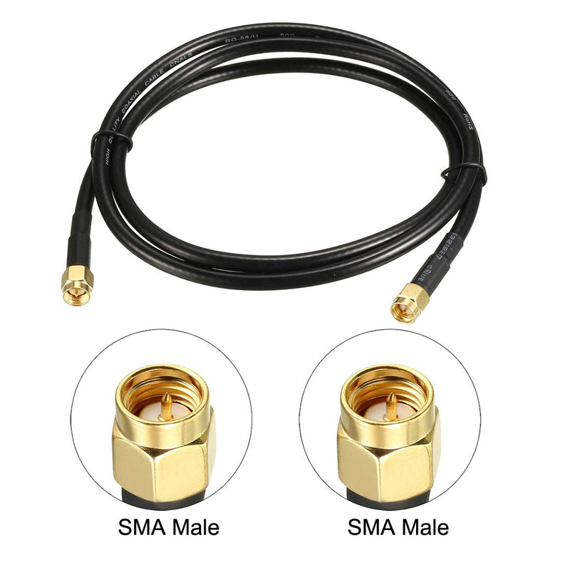 [AUSTRALIA] - uxcell Antenna Extension Cable SMA Male to SMA Male Coaxial Cable RG58 50 Ohm 6 ft 2pcs 6 Feet 