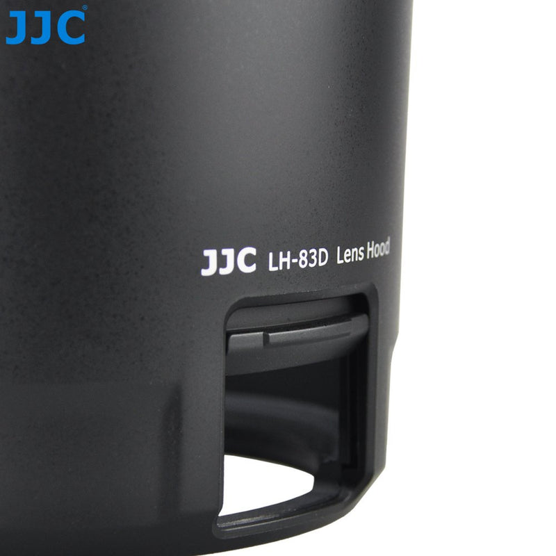 JW LH-83D BLACK Reversible Lens Hood For CANON EF 100-400mm f/4.5-5.6L IS II USM Lens w/ CPL ND Filter Adjustment Window replaces Canon ET-83D + JW emall Micro Fiber Cleaning Cloth