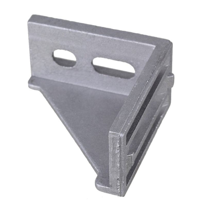 BQLZR 58x58mm Grey Aluminum L Shape 90 Degree Brace Corner Joint Unilateral Right Angle Bracket Fastener for Chests Screens Windows Furniture Pack of 5