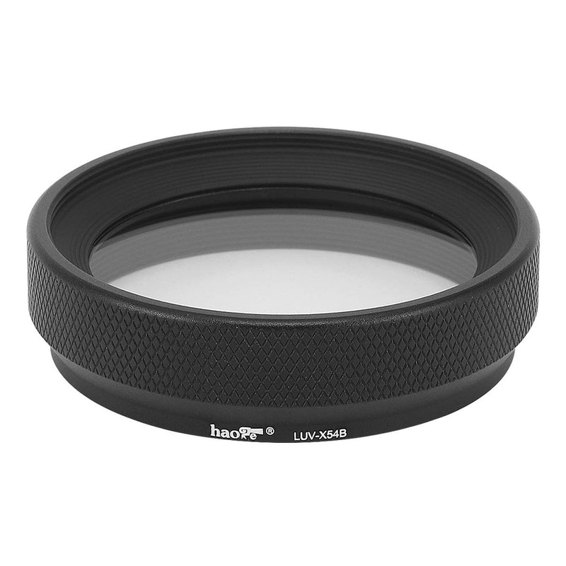 Haoge LUV-X54B Metal Lens Hood with MC UV Protection Multicoated Ultraviolet Lens Filter for Fujifilm Fuji X100V Camera Black
